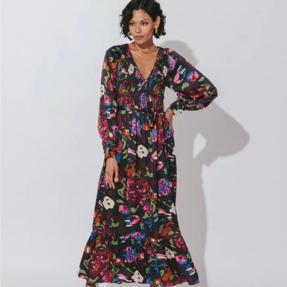 Cleobella Juliette Ankle Dress in Garden Floral Size S